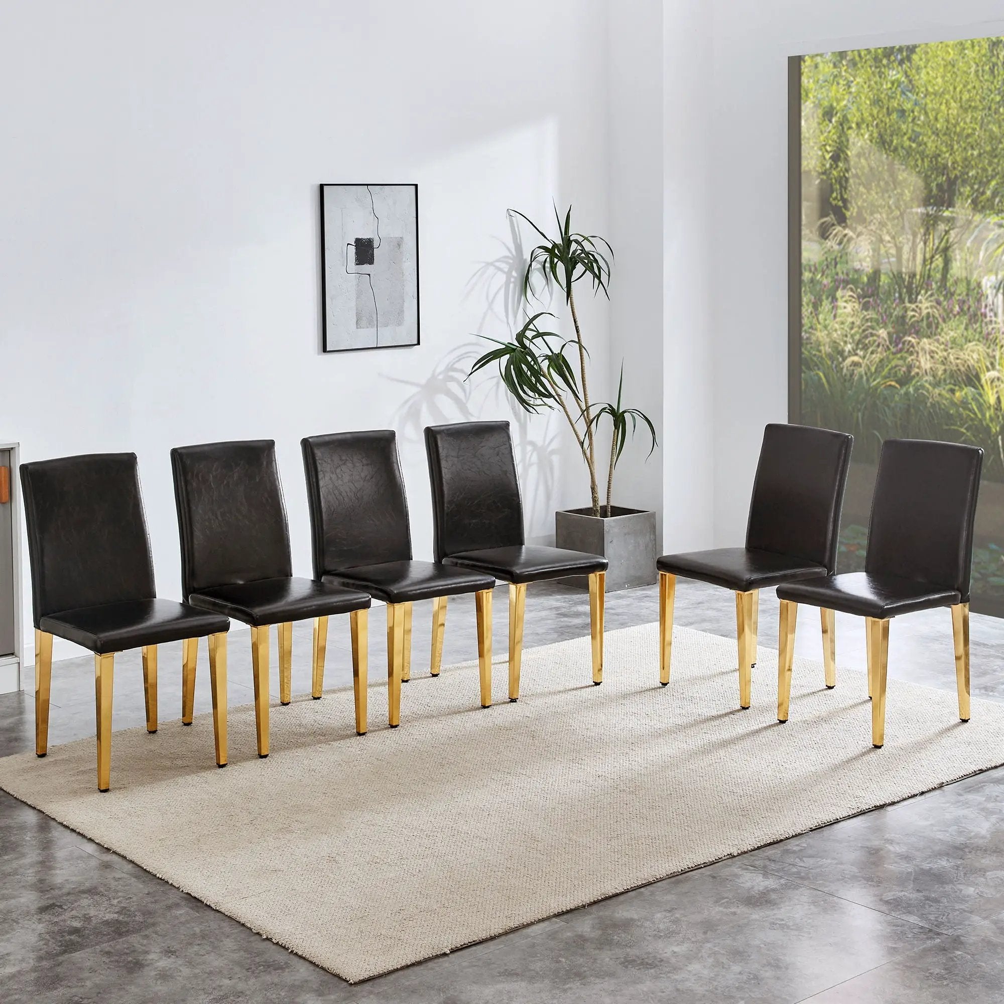 Elegant Upholstered Chairs With Metal Legs by Unique Piece Furniture