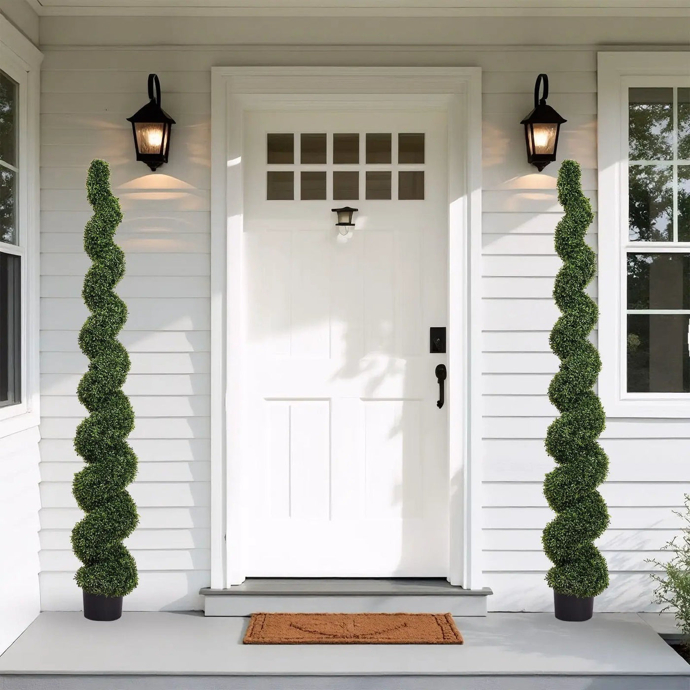 Artificial Outdoor UV Resistant Plastic Boxwood Topiary Spiral Tree by HouseOfZazla