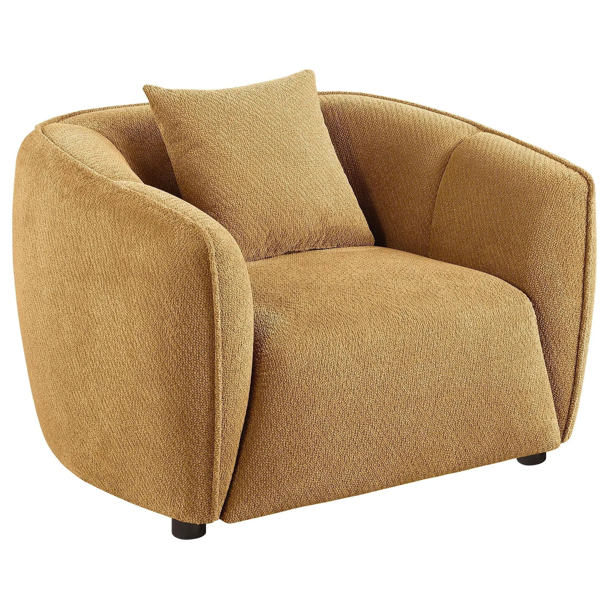 Aleisha 3-piece Chenille Upholstered Sofa Set Mustard Yellow by Unique Piece Furniture
