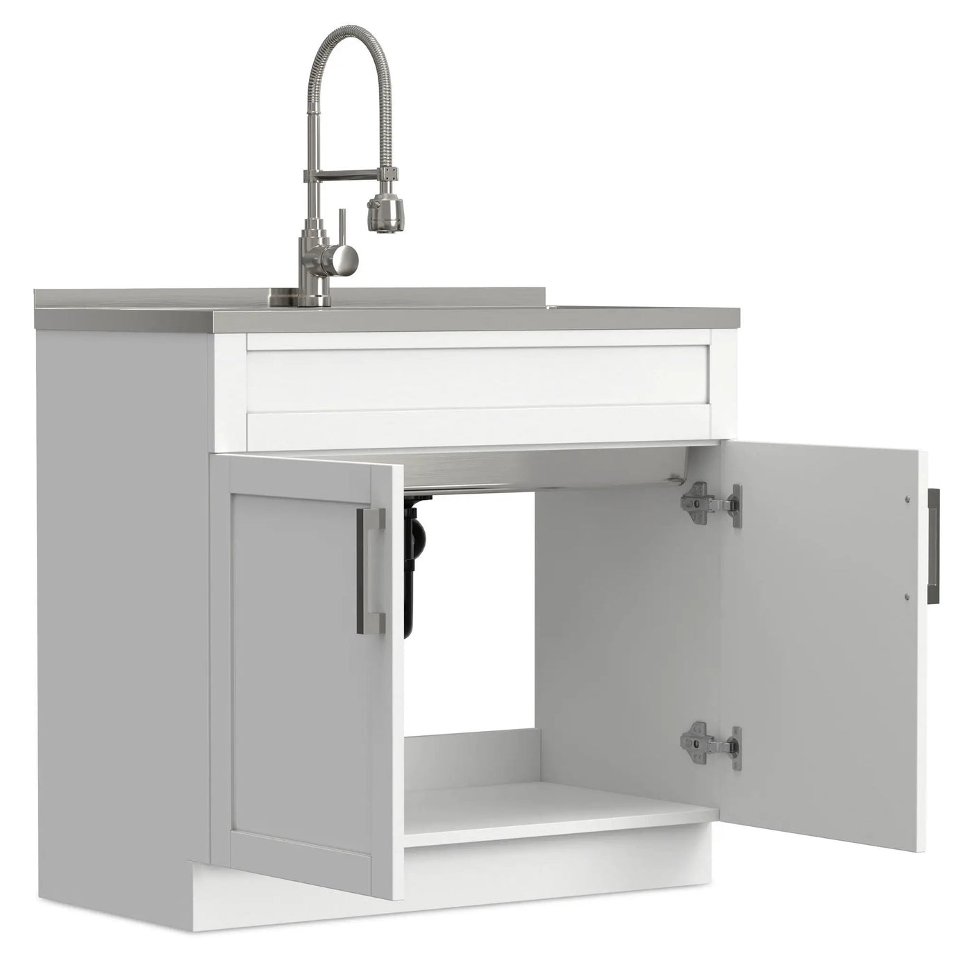 Hennessy - Deluxe Laundry Cabinet With Faucet And Stainless Steel Sink by HouseOfZazla