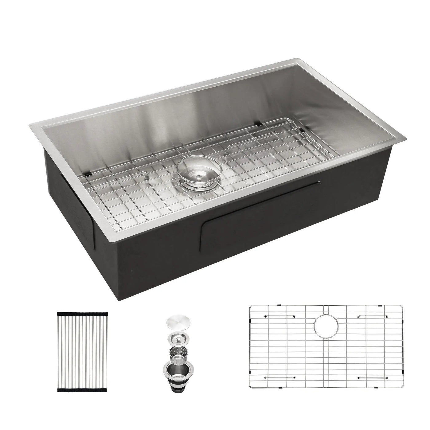 Modern Style Undermount Sink With Stainless Steel, Deep Single Bowl by HouseOfZazla