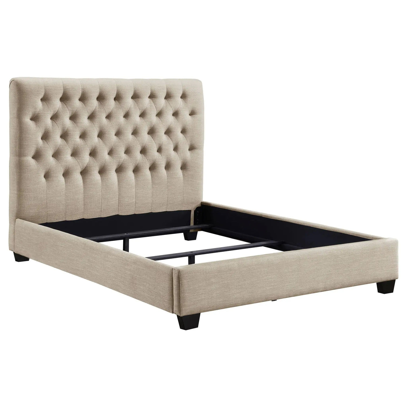 Saintes - Tufted Upholstered Wingback Bed by HouseOfZazla