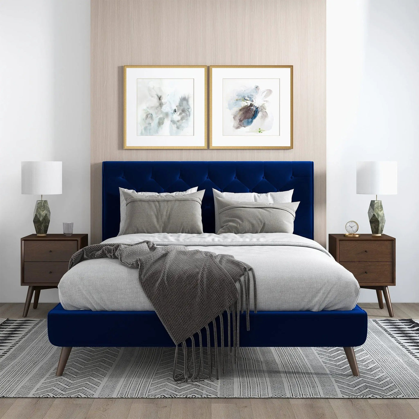 Dillon - Mid-Century Platform Bed by HouseOfZazla