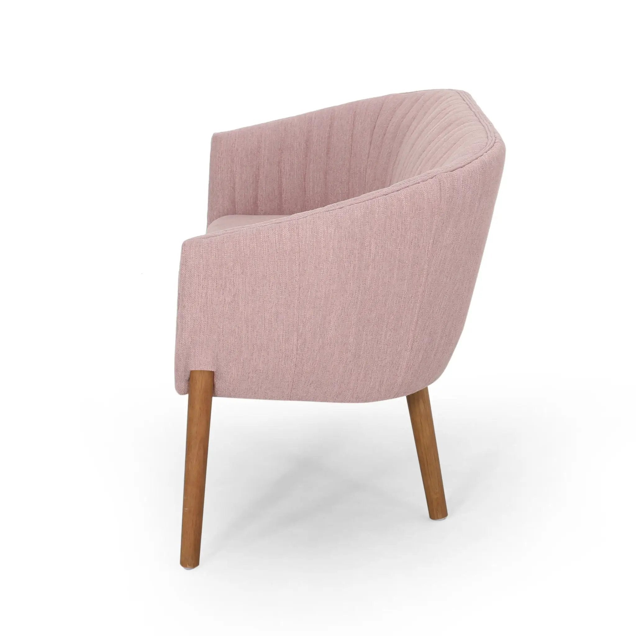 Mid Century Modern Loveseat With Channel Stitched Backrest by HouseOfZazla