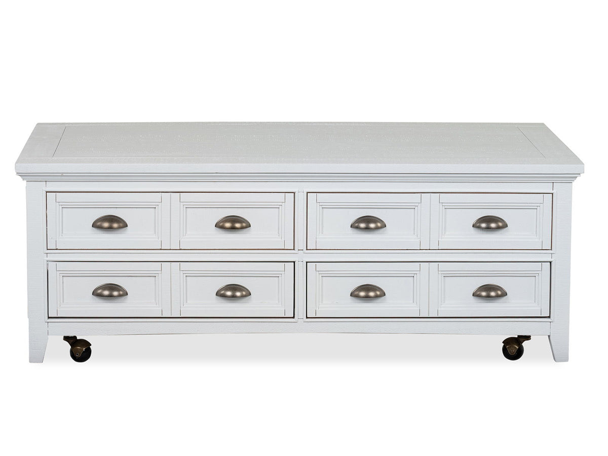 Heron Cove - Lift Top Storage Cocktail Table With Casters - Chalk White, photo 7 of 7