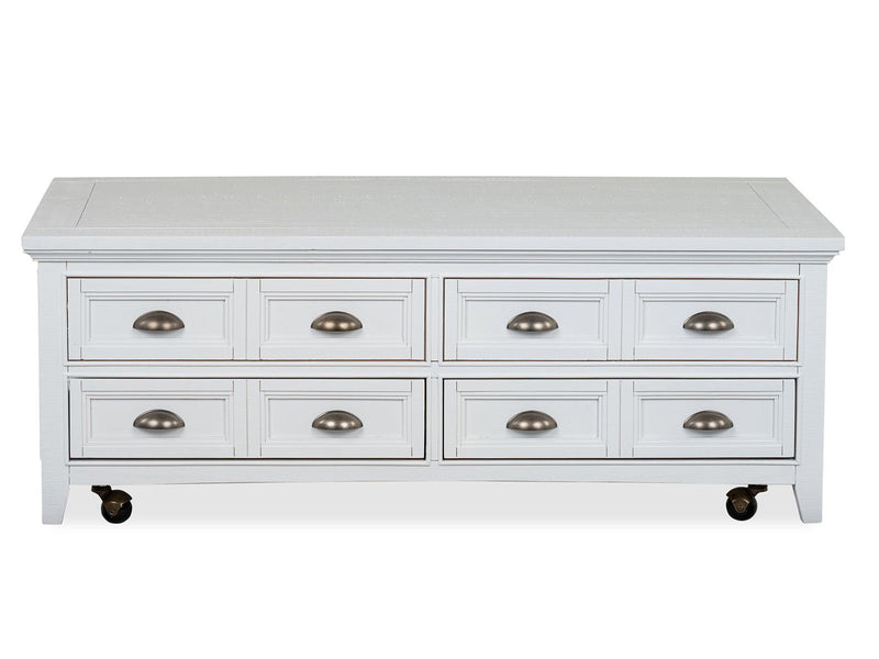Heron Cove - Lift Top Storage Cocktail Table With Casters - Chalk White, photo 7 of 7