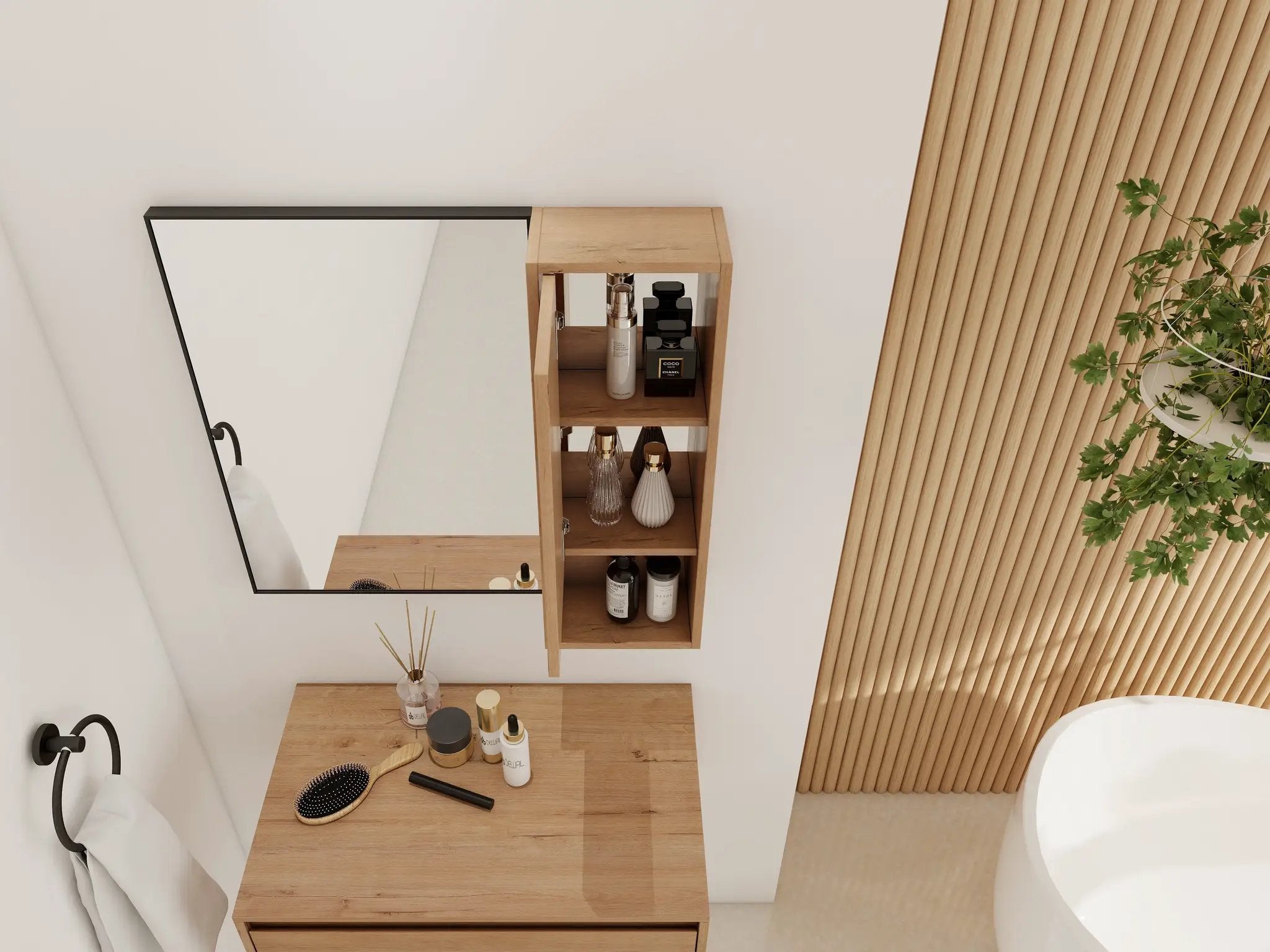 10'' Wall Mounted Bathroom Mirror Cabinet with Soft Close Door by HouseOfZazla