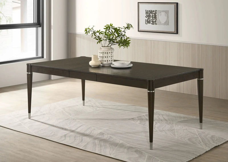 Reseda 81-inch Extension Leaf Dining Table Ash Brown by Unique Piece Furniture