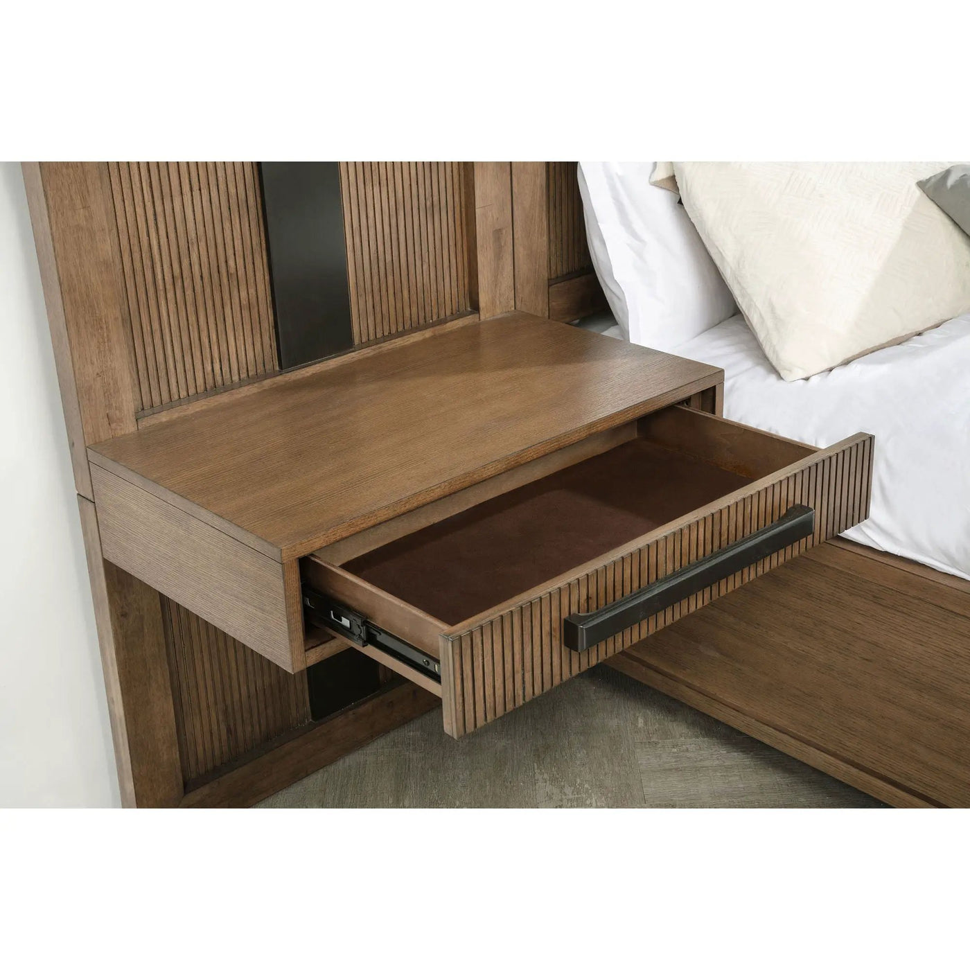 Moraga - Wall Panel Storage Bed With Nightstand Panels by HouseOfZazla