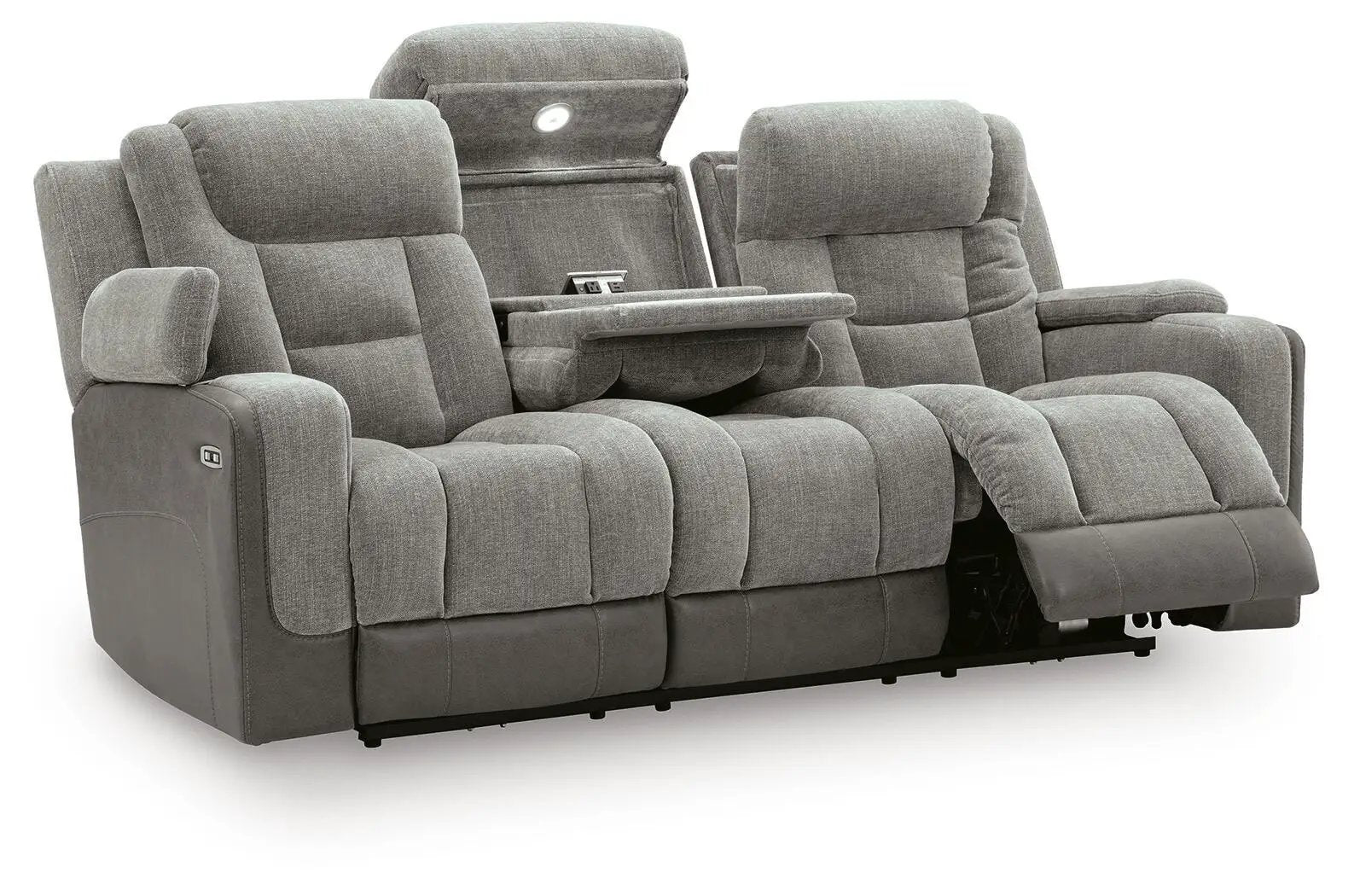 Mixed Motion - Power Reclining Sofa With Adjustable Headrest by Unique Piece Furniture