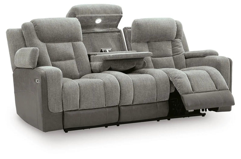 Mixed Motion - Power Reclining Sofa With Adjustable Headrest by Unique Piece Furniture