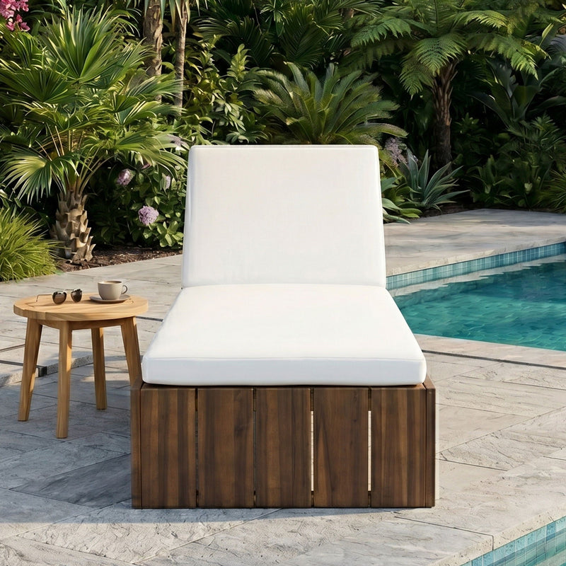 Adjustable Outdoor Chaise Lounge Patio Recliner With Removable Cushion by HouseOfZazla