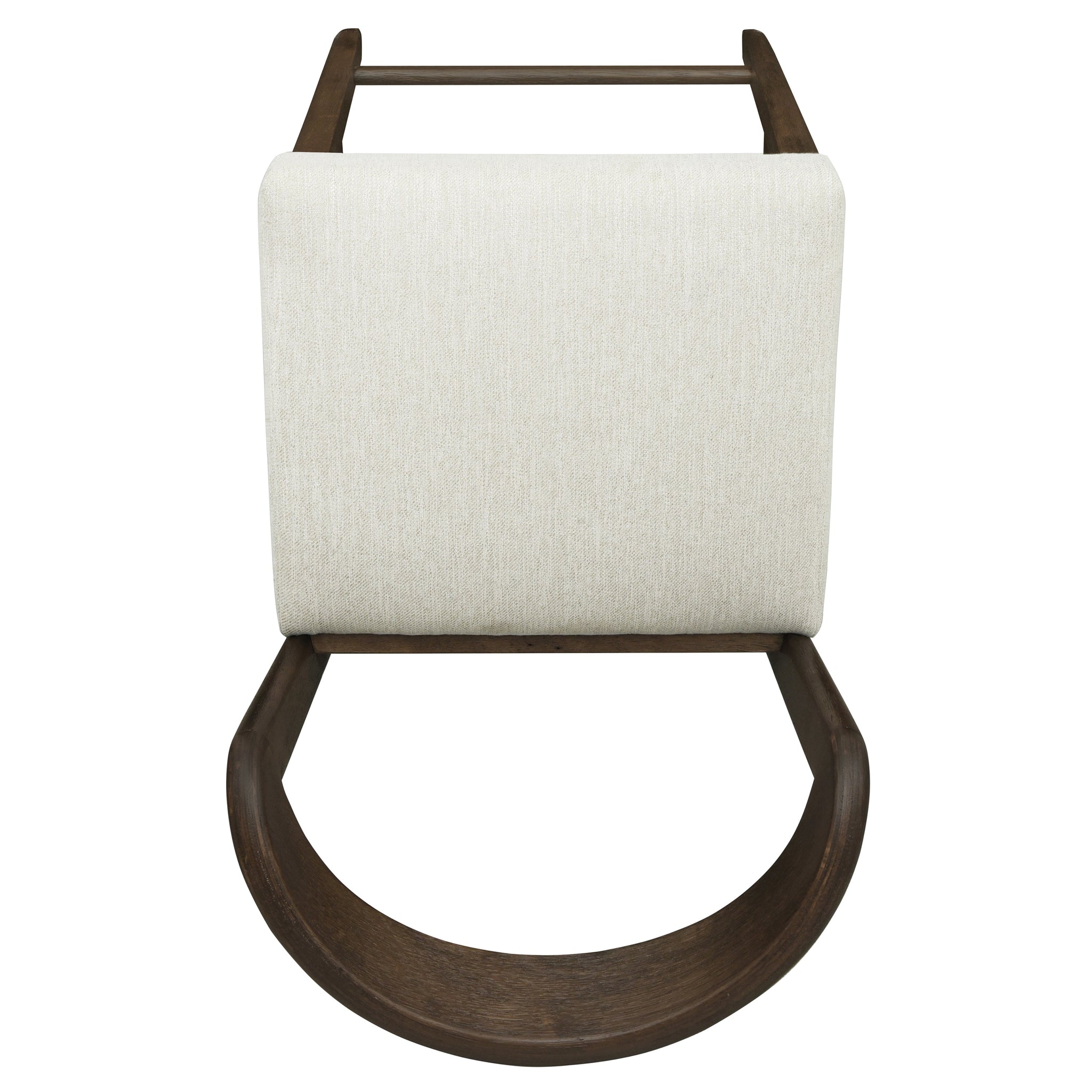 Solid Rubber Wood Counter Stools (Walnut + Beige) Set of 2 by HouseOfZazla