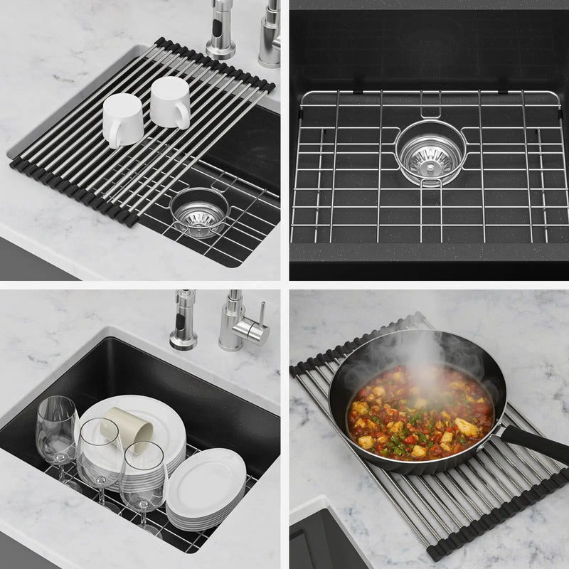 Quartz Kitchen Sink - 21" x 18" x 9.65" by HouseOfZazla