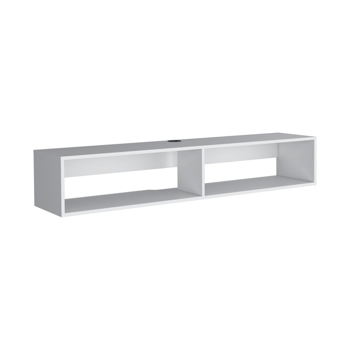 Moore Floating TV Stand with Cable Management - Light Brown, Black, or White, photo 12 of 12
