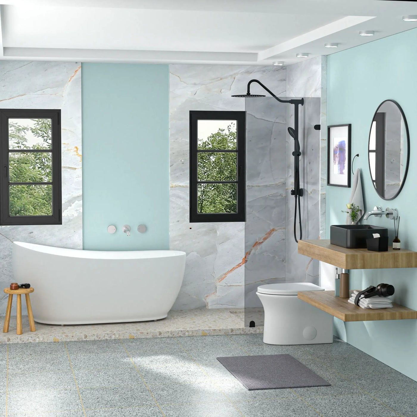 Sleek Ceramic Rectangular Vessel Bathroom Sink by HouseOfZazla