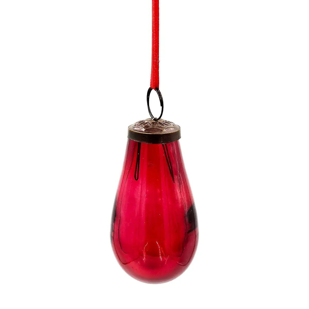 Luster Tear Drop Ornament, Glass Decorative Hanging Christmas Tree Ornaments For Holiday Party Decorations (Set of 12) by Unique Piece Furniture