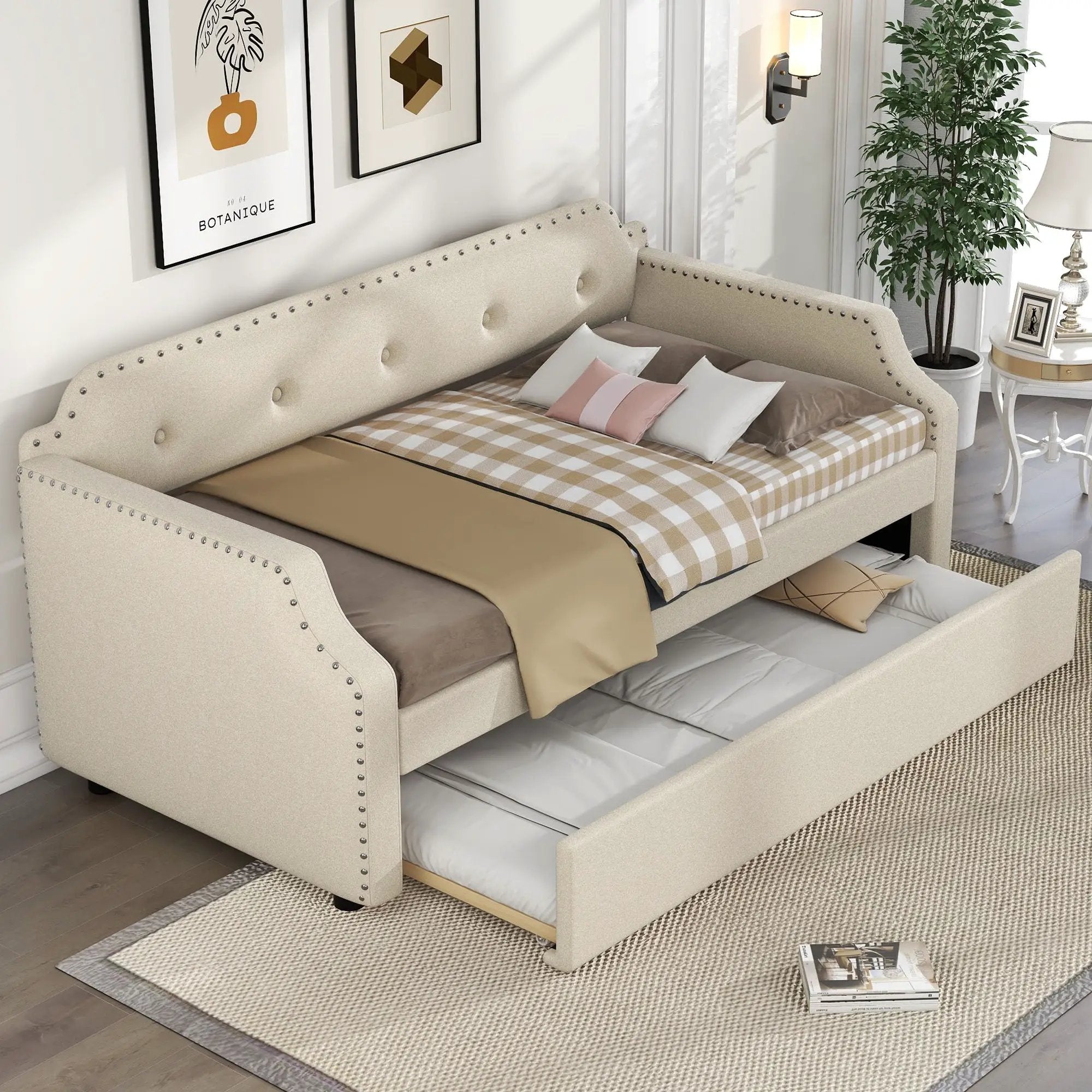 Upholstered Daybed With Trundle by Unique Piece Furniture