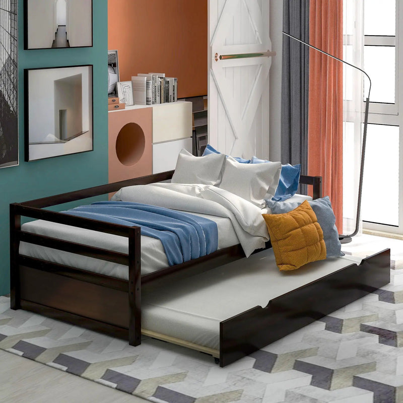 Twin Daybed With Trundle Frame Set by Unique Piece Furniture