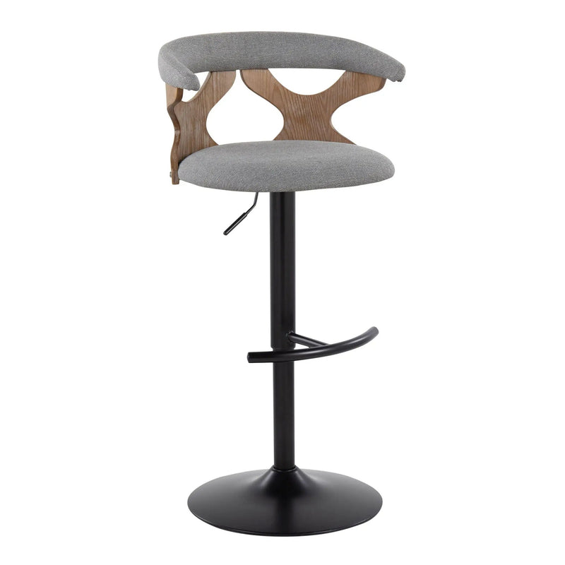 Gardenia - Contemporary Adjustable Barstool & Swivel With Rounded T Footrest (Set of 2) by Unique Piece Furniture
