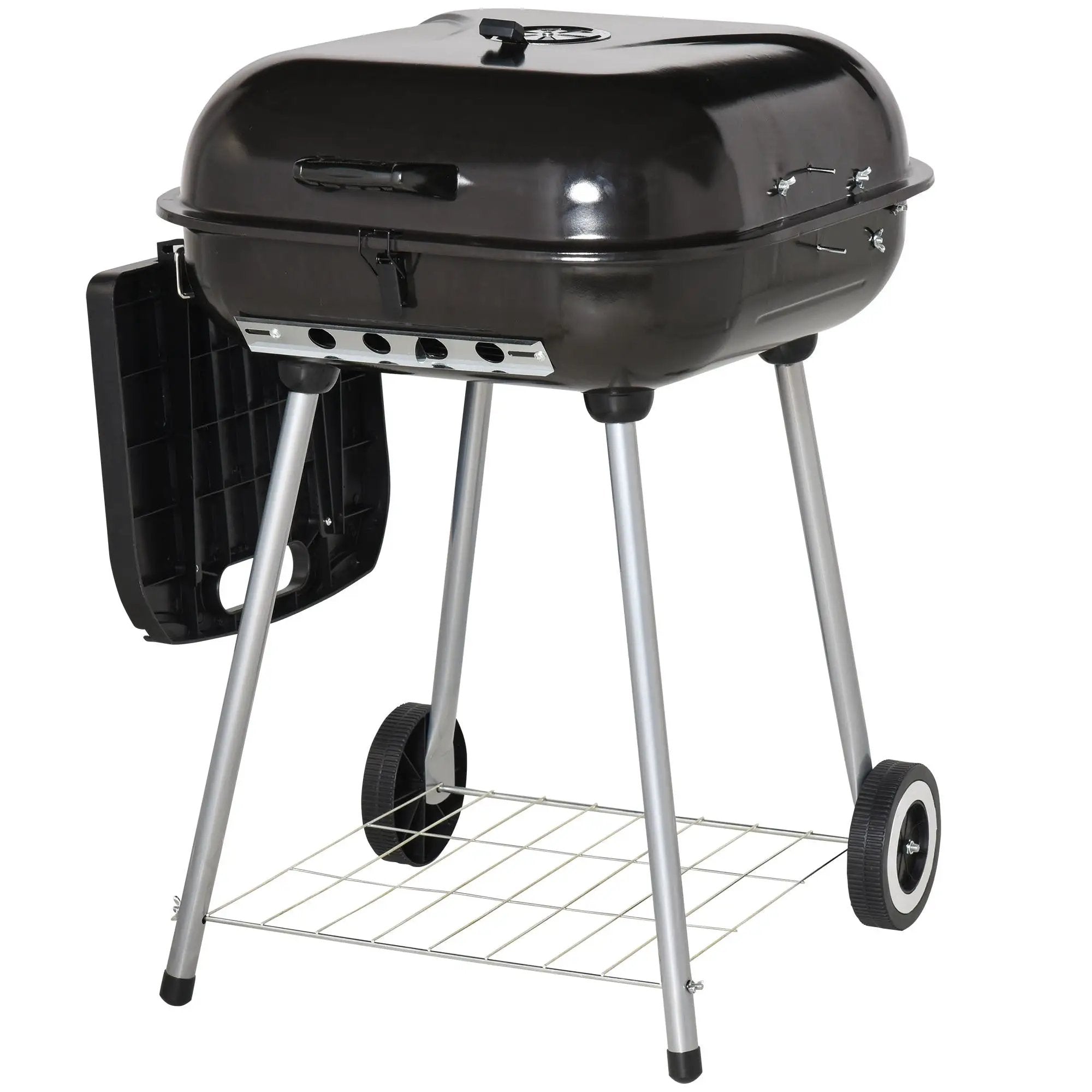 Outsunny 21' Portable Charcoal Grill with Wheels and Bottom Shelf by HouseOfZazla