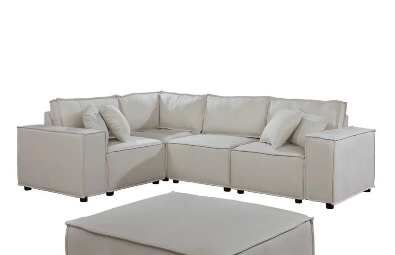 Melrose - Modular Sectional Sofa With Ottoman by HouseOfZazla