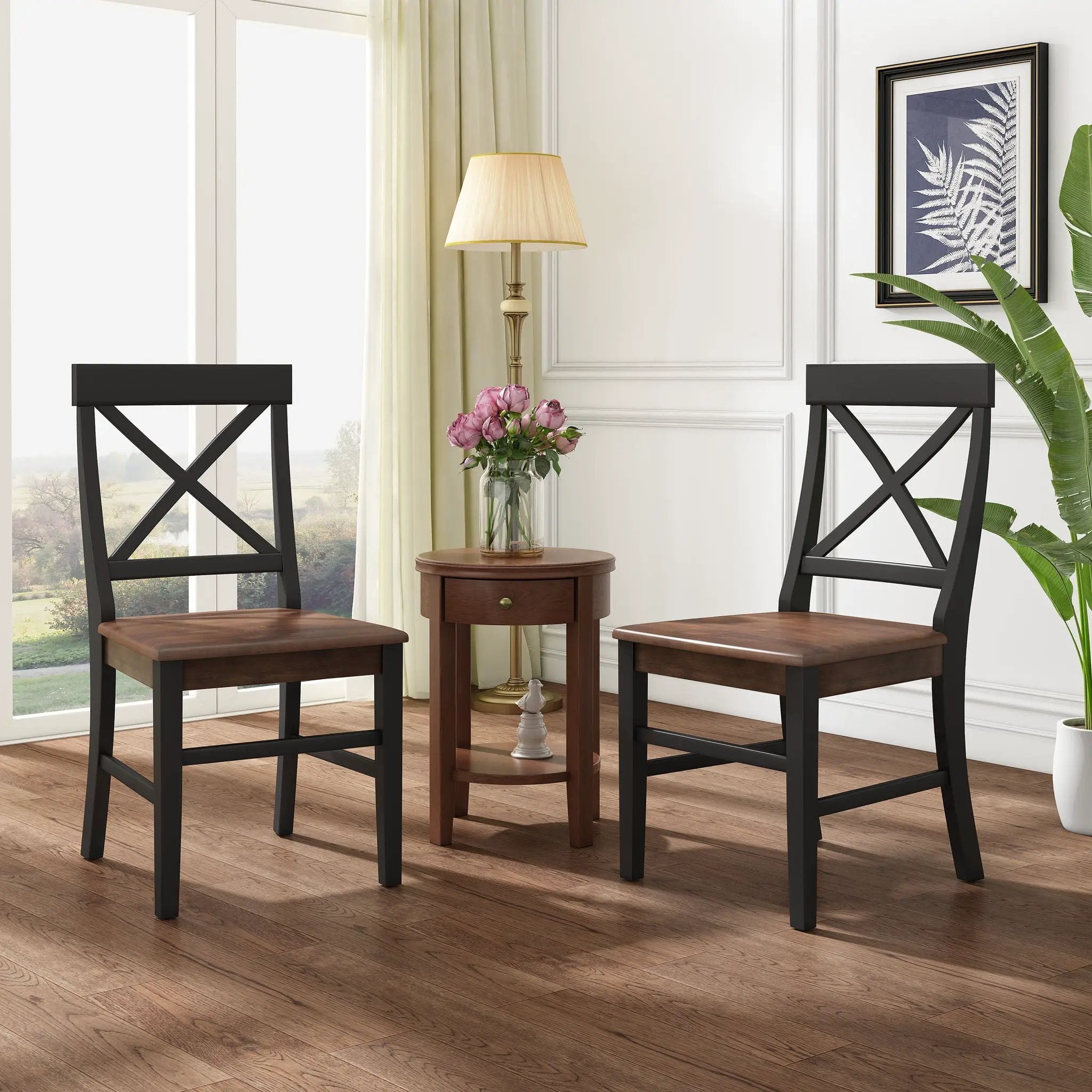 Plethora - Dining Chair With X Shaped Back (Set of 2) by HouseOfZazla