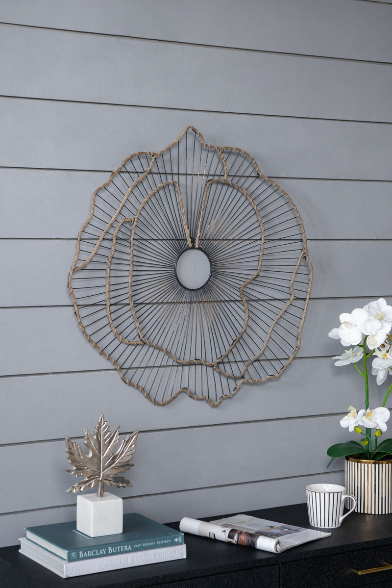 Metal Flowers Wall Decor Set of 3 - Gold, photo 10 of 10