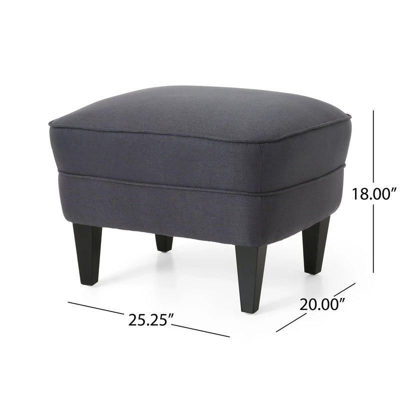 Enchante Living Room Set with Tufted Back Club Chair and Ottoman by HouseOfZazla