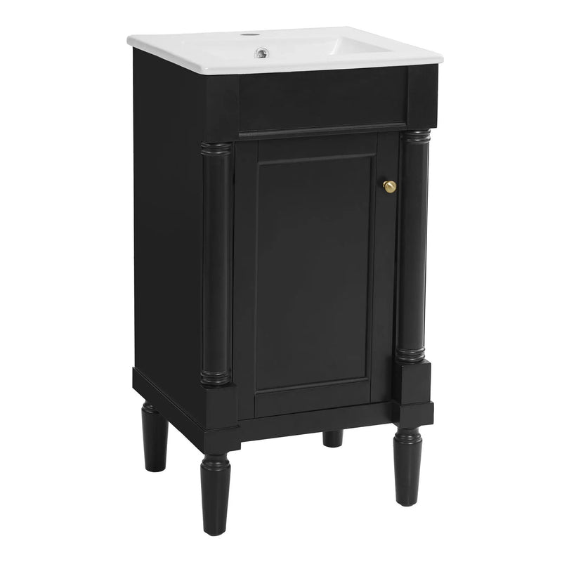 French Style Bathroom Cabinet With Sink, Adjustable Shelf by Unique Piece Furniture