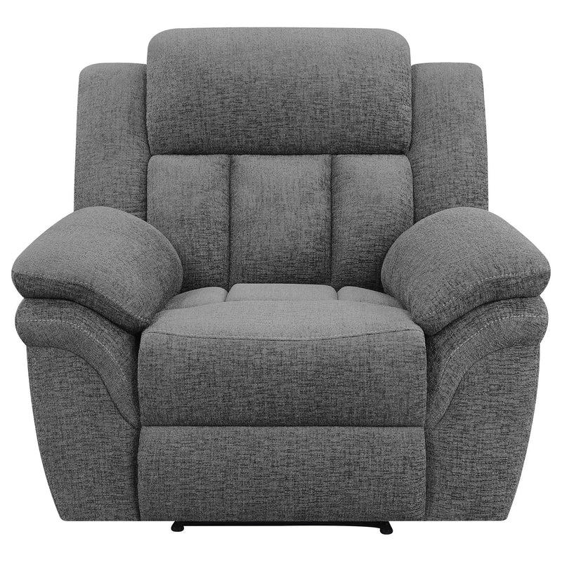 Bahrain Upholstered Glider Recliner Charcoal by Unique Piece Furniture
