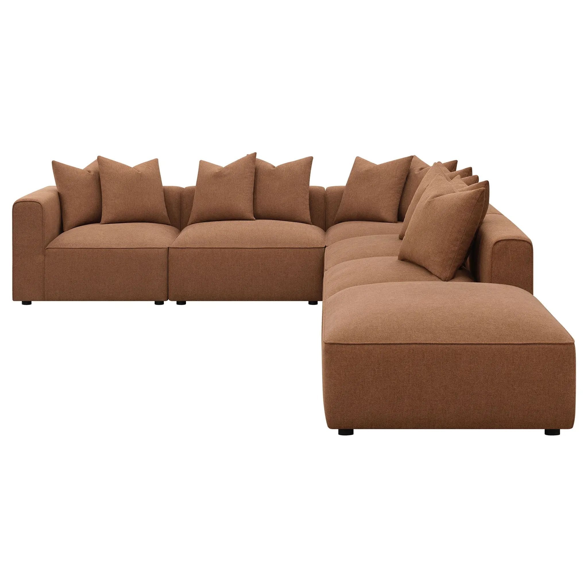 Jennifer 6-piece Upholstered Modular Sectional Terracotta by Unique Piece Furniture