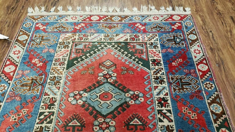 4' X 6' Handmade Turkish Super Kazak Shirvan Wool Rug Colorful by Jewel Rugs