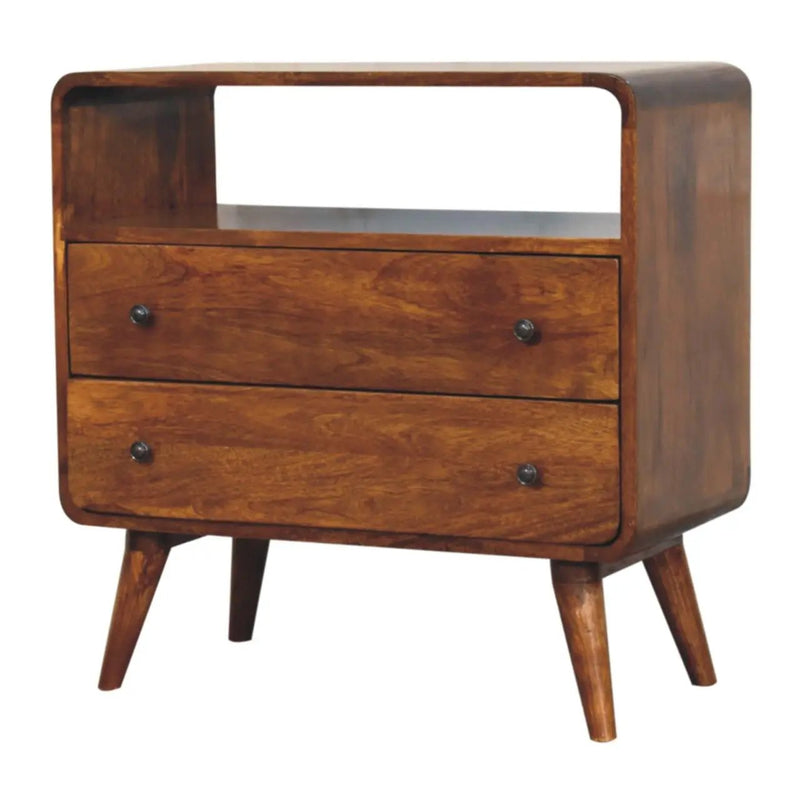 Curved Charm Console - Brown by HouseOfZazla
