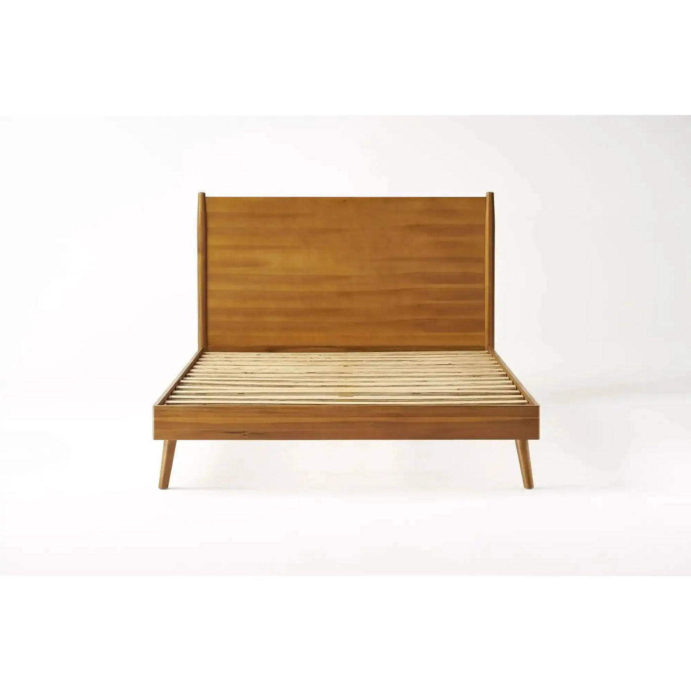 Okioki Mid-Century Wood Bed by HouseOfZazla