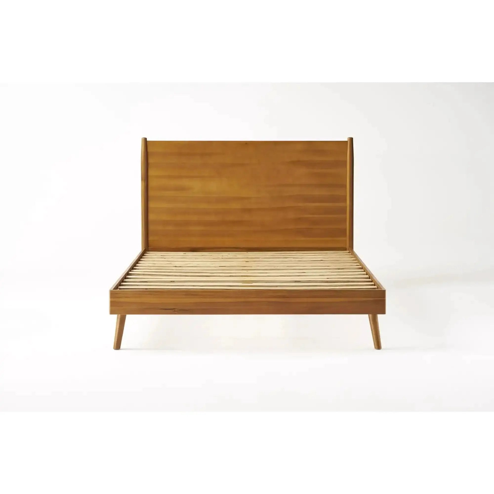 Okioki Mid-Century Wood Bed by HouseOfZazla