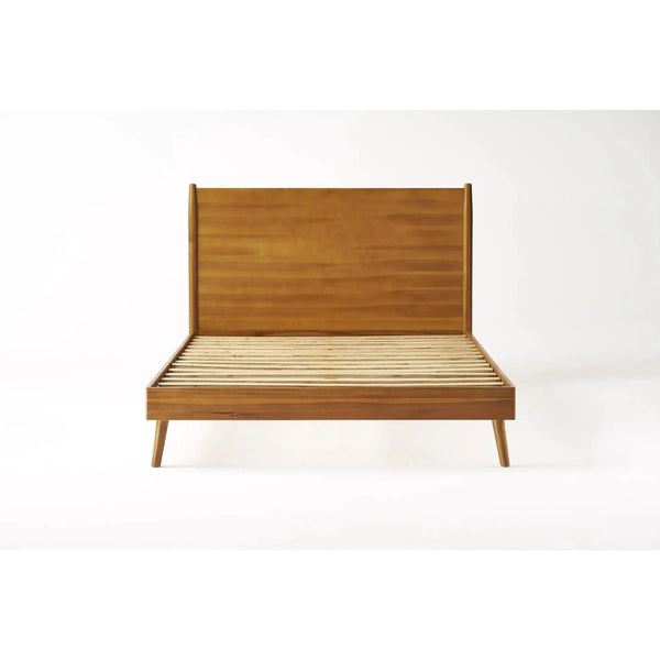 Okioki Mid-Century Wood Bed