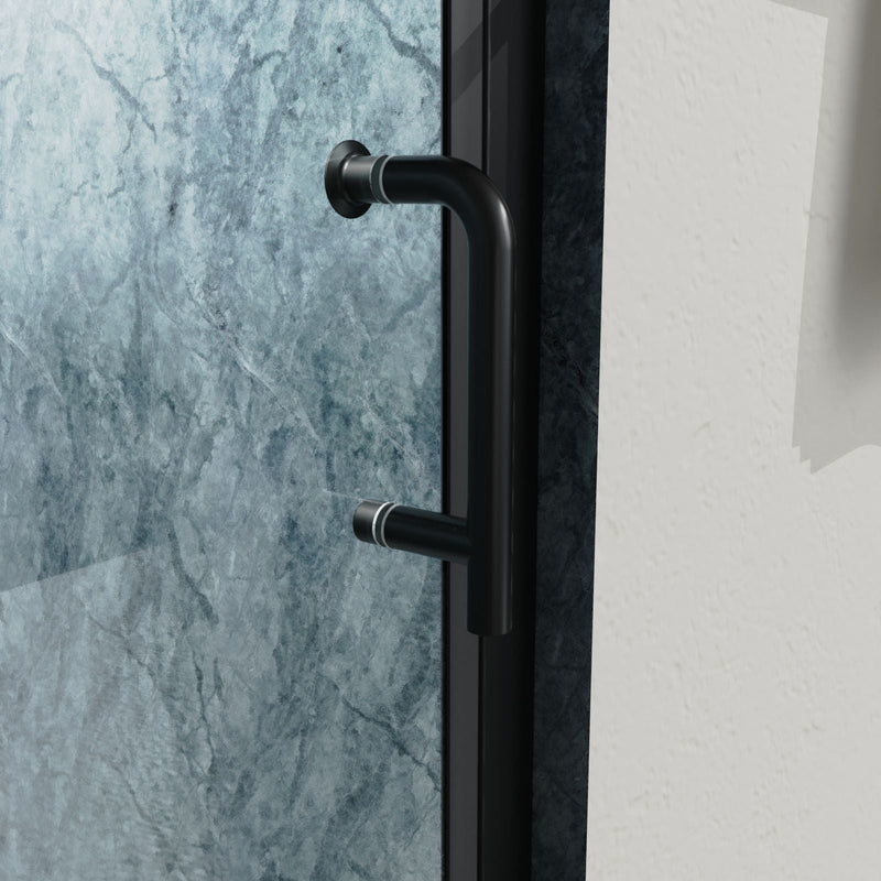 Bi-Fold Semi-Frameless Shower Doors In Matte With Clear Glass by HouseOfZazla