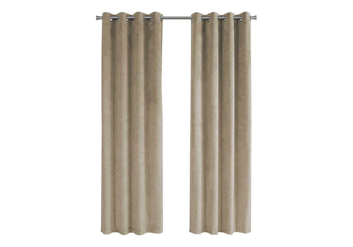 2 Pieces Set Room Darkening Curtain Panels with Grommet, photo 6 of 28