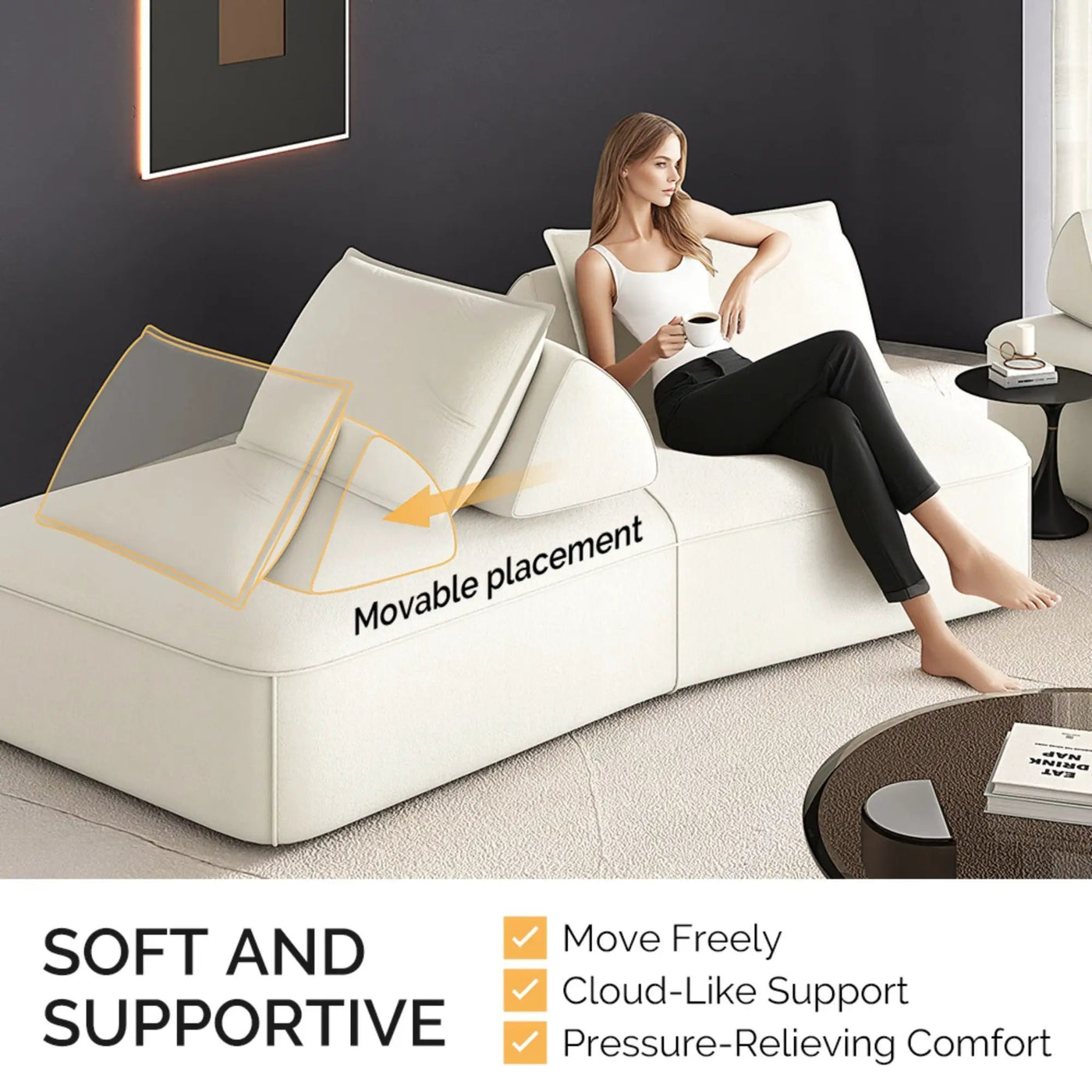 Modern Luxury Oversized Modular Sectional Sofa Set by HouseOfZazla