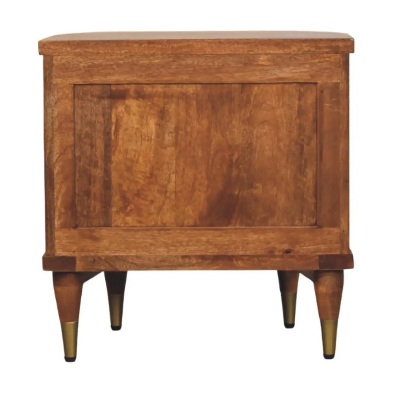 Solid Wood Ribbed Bedside Table by HouseOfZazla