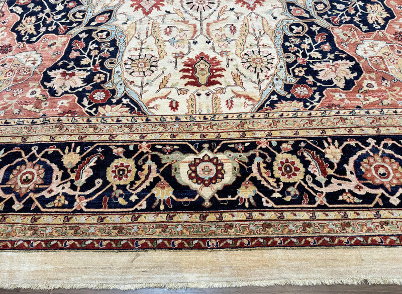 Large Palace Sized Stark Carpet 13x19, Traditional Wool Handmade Rug, Beige by Jewel Rugs
