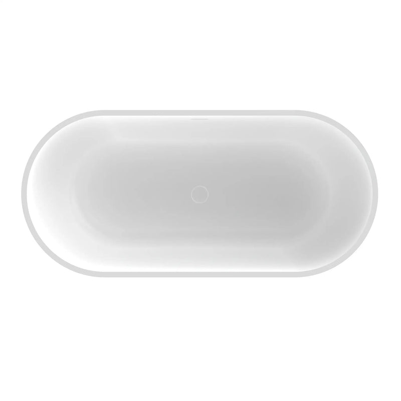63 Inch Artificial Stone Solid Surface Freestanding Bathtub by HouseOfZazla