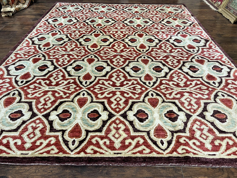 Portuguese Rug 9x12, Vintage Carpet, Handmade Wool Rug by Jewel Rugs