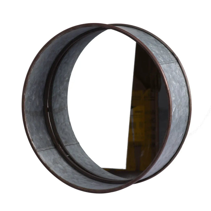 Farmhouse Round Metal Wall Planter (Set of 5) - Gray by HouseOfZazla