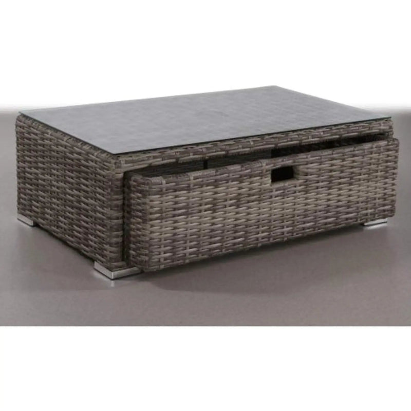 Glass Outdoor Coffee Table - Gray Mix by HouseOfZazla