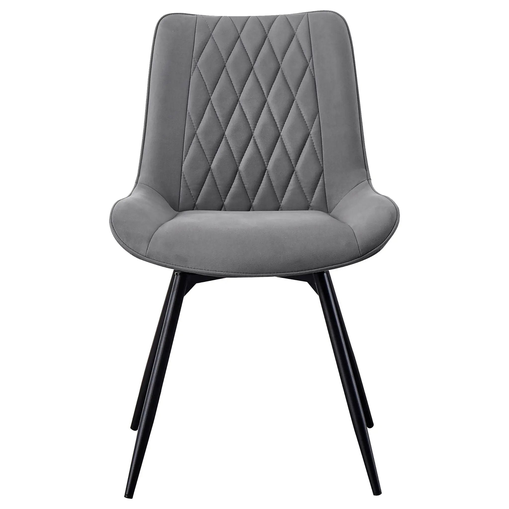 Diggs Upholstered Swivel Dining Side Chair Grey (Set of 2) by Unique Piece Furniture