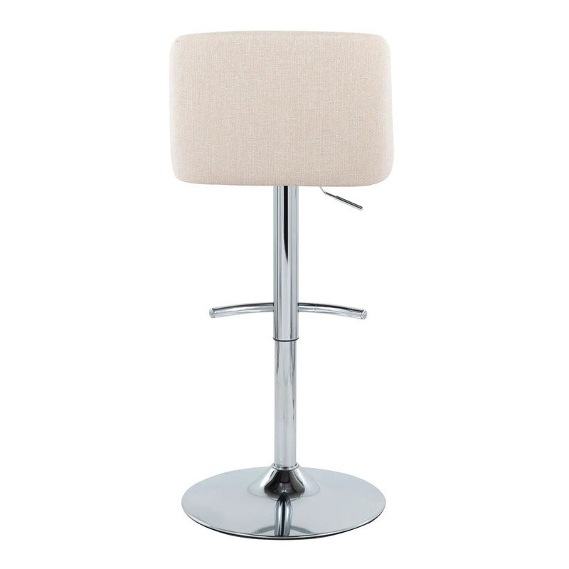 Toriano - Contemporary Adjustable Barstool With Swivel & Rounded T Footrest (Set of 2) by Unique Piece Furniture
