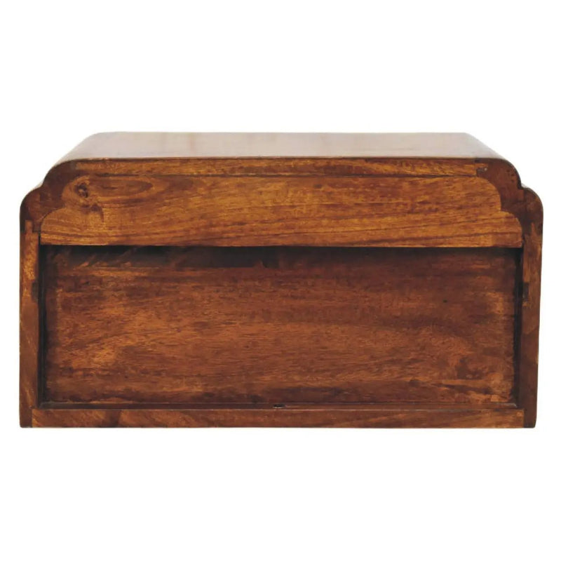 Artisan Furniture Solid Wood Avora Wall-Mounted Chestnut Bedside by HouseOfZazla
