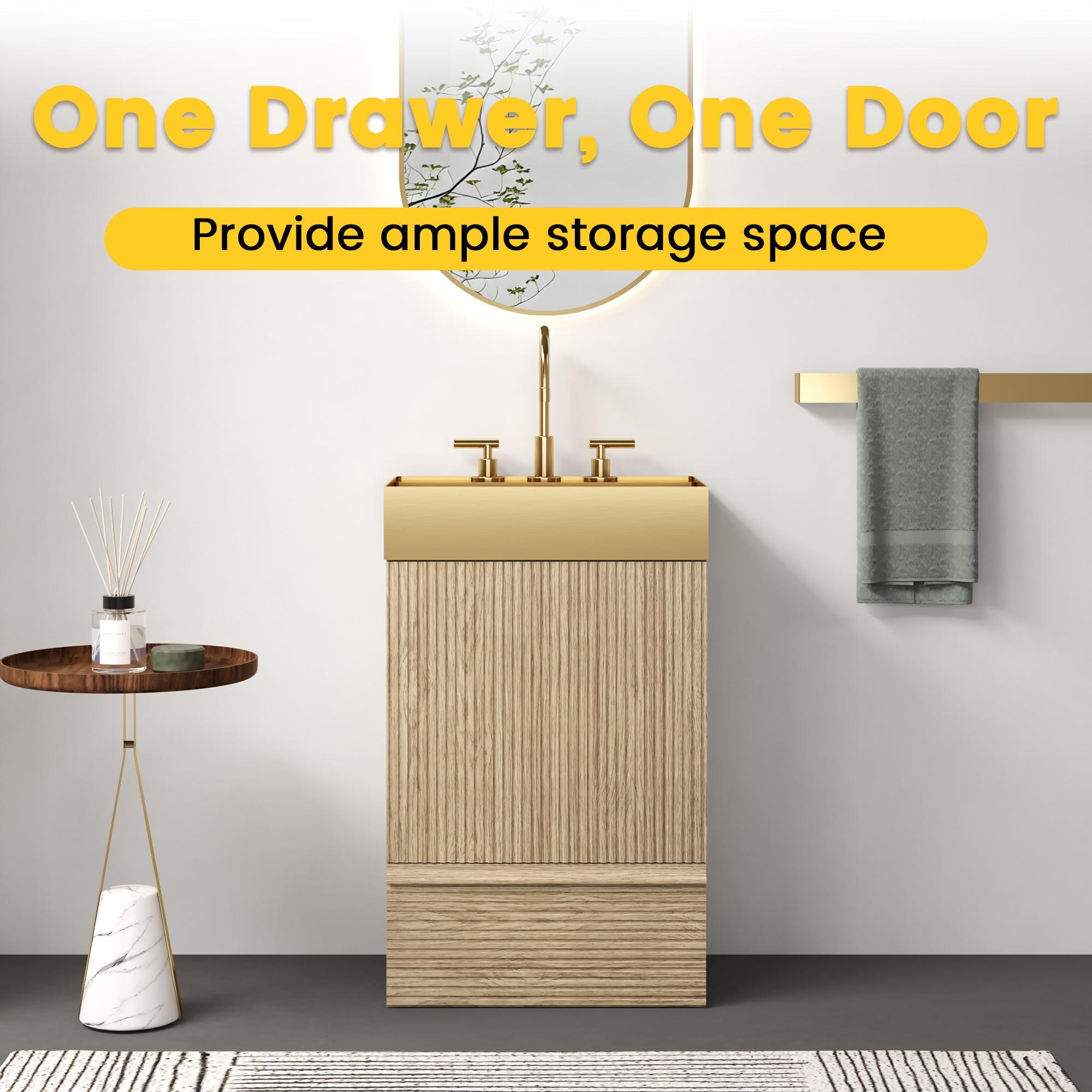 Gada 20" Striped Light Bathroom Vanity by HouseOfZazla